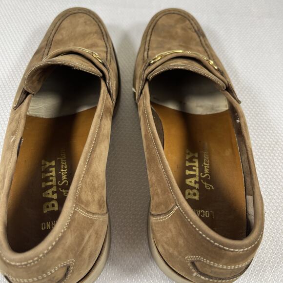Bally of Switzerland Locarno Brown Leather Men\'s Slip-On Loafers Shoes Size 9.5D main image 11